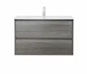 MAXIMO 900MM AMAZON GREY WALL HUNG VANITY WITH CERAMIC TOP