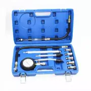 11PCS Petrol Engine Compression Tester Kit Fuel Cylinder Pressure Gauge Tool Set