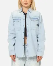 [G-Star] G-star Dakota Slim Long Sleeve Shirt Faded Blue - Size L L Faded Blue