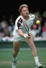Boris Becker of Germany at Wimbledon July 1991 Becker lost the fin- Old Photo 1