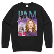 Pam Beesley Homage Jumper Sweater Sweatshirt Funny US Office Retro 90's Jim Halpert Gift CrewneckHoodie sweatshirt