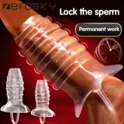 Penis Extender Enlarger Enhancer Extension Sheath Sleeve Girth Reusable Condom