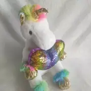 NEW Unicorn Plush with Sequin Heart Pillow Mother's Day Plush (Walmart, 2019)