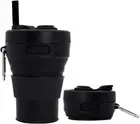 Silicone Coffee Mug Collapsible Cups for Camping Folding Travel with Straw Reusa