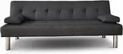 Casa Decor Sofia Sofa Bed 2-in-1 Living Room Furniture Bedroom Modern Design Day Bed (One Size, Charcoal)