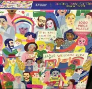 Mudpuppy All Are Welcome Here Sarah Walsh Puzzle 1000 Pc Sealed New