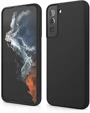 [elago] Liquid Silicone Case Compatible with Samsung Galaxy S22 Plus Case (6.6"), Premium Silicone, Full Body Protection - 3 Layer Shockproof Phone Cover, Anti-Scratch Soft Microfiber Lining (Black)