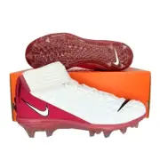 Nike Force Savage Pro 2 White Crimson Football Cleats Men's 11 BV3969-103 NO LID