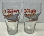 RARE SONIC DRIVE IN Coca Cola DRINKING GLASSES SET CONVENTION SWAG 2010 COKE
