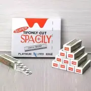 Eyebrow Razor Blade Trimmer Stainless Steel Eyebrow Shaver for Makeup 50pcs