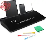 Glass Desk Whiteboard Small Dry Erase Board Desktop White Board with Storage