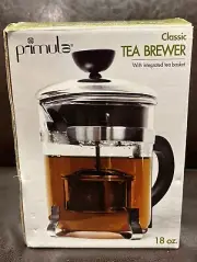 Primula Classic Tea Brewer Glass Loose Tea Steep Infuser Basket Teapot 18oz