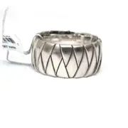 New DAVID YURMAN Men's 12mm Cairo Wrap Ring in Sterling Silver Size 11
