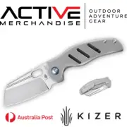 Kizer Ki4488A4 Sheepdog Knives C01C Folding Knife S35VN Blade, Titanium Handles