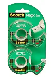Scotch(R) Magic(TM) Tape in Dispensers 3/4in. x 600in 2 pcs per Pack W/Dispenser