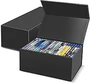 2 Pack Blu Ray DVD Storage Box for Steelbook Storage, Movie Organizers, Blu Ray Holder, Video Game Storage Cases