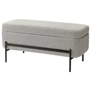 VALTORP bench, with storage/Viarp beige/brown, 103 cm