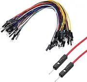 uxcell Male to Male 1Pin Breadboard Jumper Wire 2.54mm Pitch Ribbon Cable 20cm Long Electronics Breadboard Ribbon Cables for Breadboard Electronic Projects Pack of 40