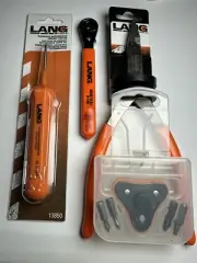 Lang Tools Lot Battery Terminal, Pliers, Bit Ratchet & Circuit Tester USA