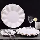 White Dinner Plate Simulated Ceramic Dessert Plate Melamine Dish Canteen