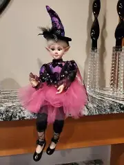 Ghoulish Halloween Witch Elf Shelf Sitter Doll 18" - not Mark Roberts