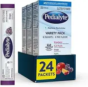 Pedialyte Electrolyte Powder, Electrolyte Drink, Variety Pack, Powder Sticks, 0.3 oz (24 Count)
