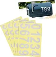 Operitacx 4Sheets Reflective Mailbox Numbers Stickers of Adhesive Numbers for Outside Use PVC Decals for Enhanced Visibility Mailboxes and Doors