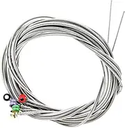 SHOWERORO Metal Bass Strings for Bass Guitar 5 Color Head Stainless Steel Strings by