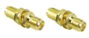 2 SMA Female Jack to SMA Female Jack with Nut Bulkhead RF Coax Adapter Connector