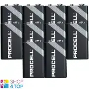 10 DURACELL PROCELL 9V ALKALINE 6LR61 BATTERY E BLOCK MN1604 PP3 NEW