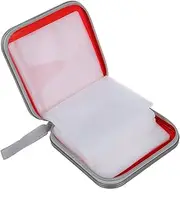 40 CD DVD Disc Album Storage Carry Case Cover Wallet Sleeve Holder Bag Hard Box - Red