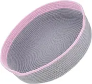 BESPORTBLE Hand Woven Cat Bed Basket Adorable Cotton Linen Cat Sleeping Nest Small Dogs Unique Handmade Design Soft Warm Pet Scratcher Pad for Summer Comfort