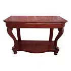 Solid Mahogany Wood 2 Drawers Hall Table Louis Antique Reproduction/ Pre-Order