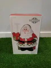 Exclusive Fitz & Floyd 2008 Ceramic Holiday Cheer Santa Clause Cookie Jar NIB