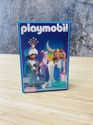 NEW Vintage Playmobil Fairytale Castle Figures 3835 Sultan, Princess, Baby, Crib