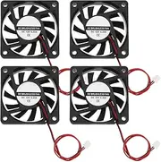 eMagTech 4Pcs DC 12V 6010 Brushless Cooling Fan Oil Bearings Fan 60x60x10mm for Cooling DIY PC Computer Case CPU Coolers Radiators Fan-2 Pin Case Fan
