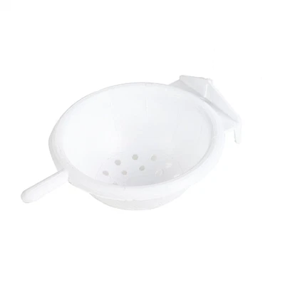 12 X WHITE PLASTIC NEST PANS w. PERCH - CANARIES/FINCHES - FREE NESTING MATERIAL