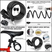 Premium Bike Lock with 2pcs Keys Come with 1PCS Mounting Bracket