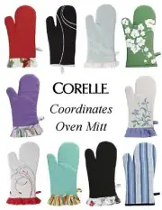 CORELLE Coordinates INSULATED Kitchen BBQ OVEN MITT 13.5 x 7 *PICK Your PATTERN