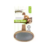Slicker Brush Medium Dog Cat Pet Eco Bamboo Undercoat Detangling Rake Pawise