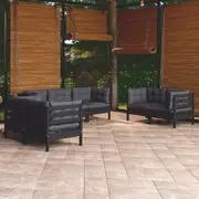 7 Piece Garden Lounge Set with Cushions Solid Pinewood vidaXL