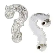 Punctuation Symbol Concho '?' - Silver question mark