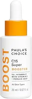 Paula’s Choice BOOST C15 Super Booster, 15% Vitamin C Serum, Brightens Discolouration and Uneven Tone, Gentle and Suitable for All Skin Types Including Blemish-Prone, 20 mL