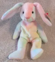 Ty Beanie Baby Hippie the Bunny DOB May 4, 1998 MWMT Free Shipping