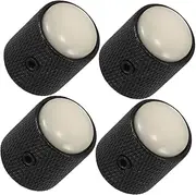 JOINPAYA 4-Pack Metal Dome Volume Control Knobs for Electric Guitar Bass Tone Speed Knobs Bass Guitar Parts Accessories for Performances