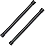 Bettli Spring Loaded Curtain Tension Rod Bit Holder Extensions Pack of 2 12-20 inches Black
