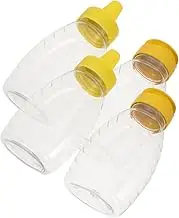BESTOYARD 4pcs Refillable Squeeze Bottles for Condiments Mustard and Salad Sauce Dispensers Capacity for Home Use and Kitchen Storage