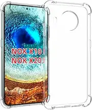 [USTIYA] for Nokia X10 / Nokia X20 Case Clear TPU Four Corners Cover Transparent Soft