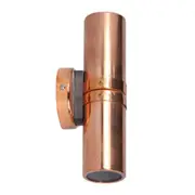 Pillar Light Up/Down GU10 Copper IP65 Round Back Plate Anti-Glare
