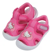 在飛比找PChome24h購物優惠-《布布童鞋》HelloKitty亮麗凱蒂貓桃紅色透氣寶寶涼鞋